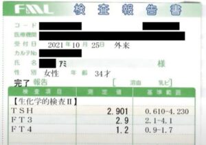 改善後の検査結果